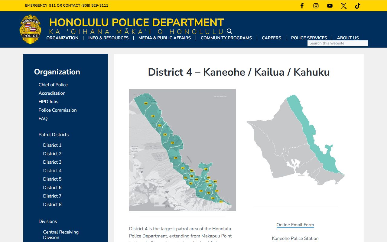 East Honolulu Warrant Records - HPD District 4 page