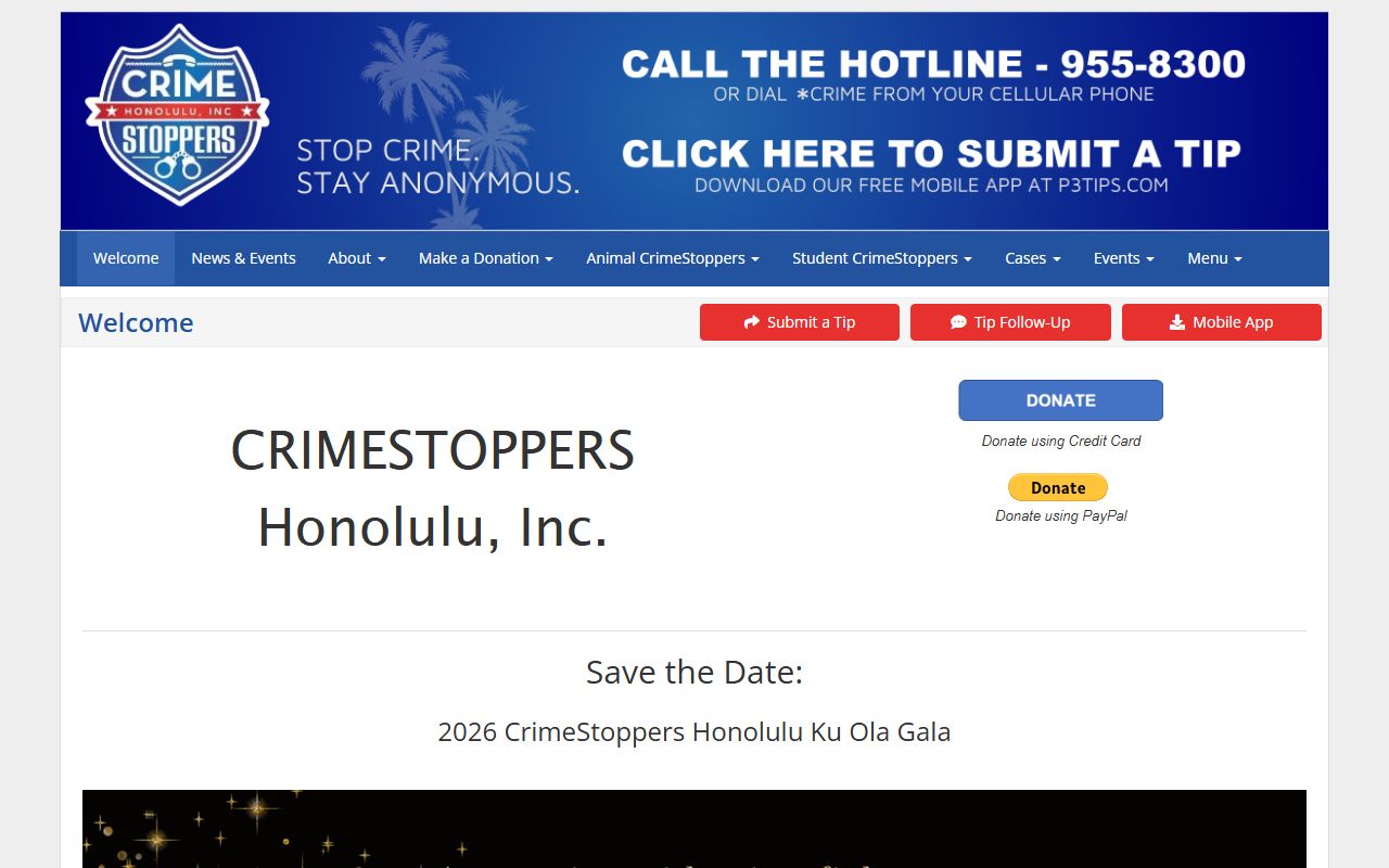 Urban Honolulu Warrant Records - CrimeStoppers Honolulu wanted persons page
