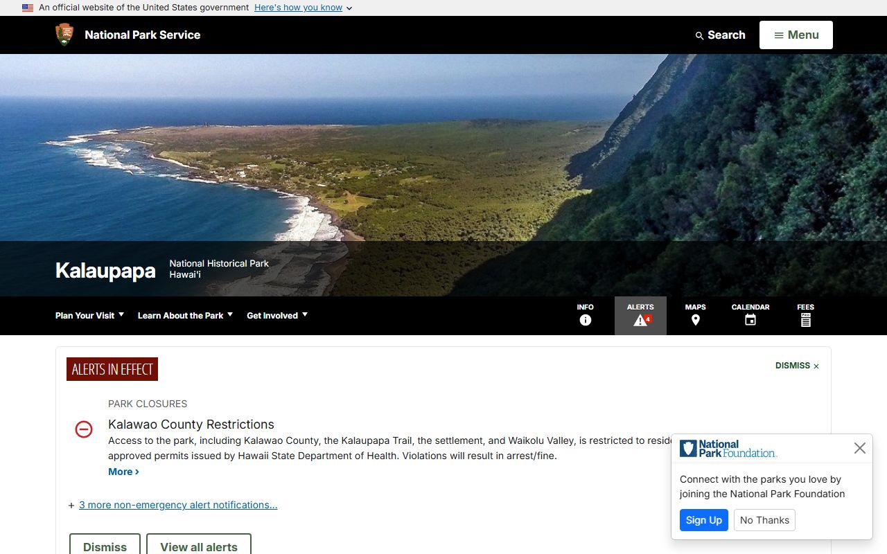Kalawao County Warrant Records - Kalaupapa National Historical Park page